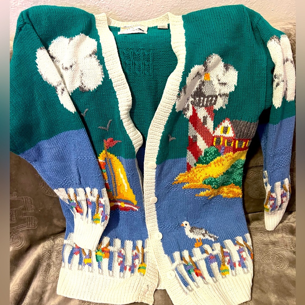 Classic hand stitched Marisa Christina sweater jacket